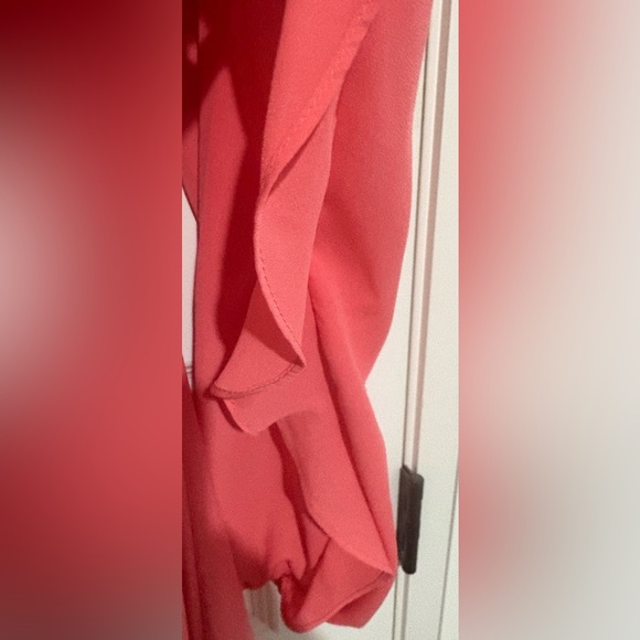 NWT Anne Klein Coral Pink Top with Ruffled Sleeves Size XL - Picture 3 of 6